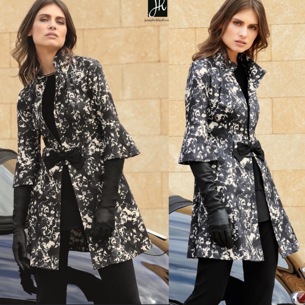 Joseph Ribkoff Floral Jacket with Bow